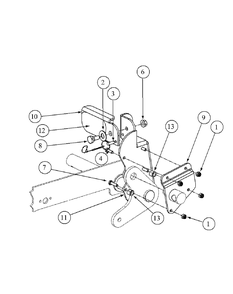 Foot Pedal Deck Lift Assembly Diagram and Parts List for M60-KW LC-53AB5GFX750-29HP Cub Cadet Lawn Tractor
